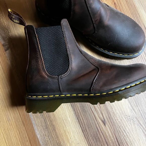 Dr. Martens Dark Brown Leather Boots - Picture 4 of 4